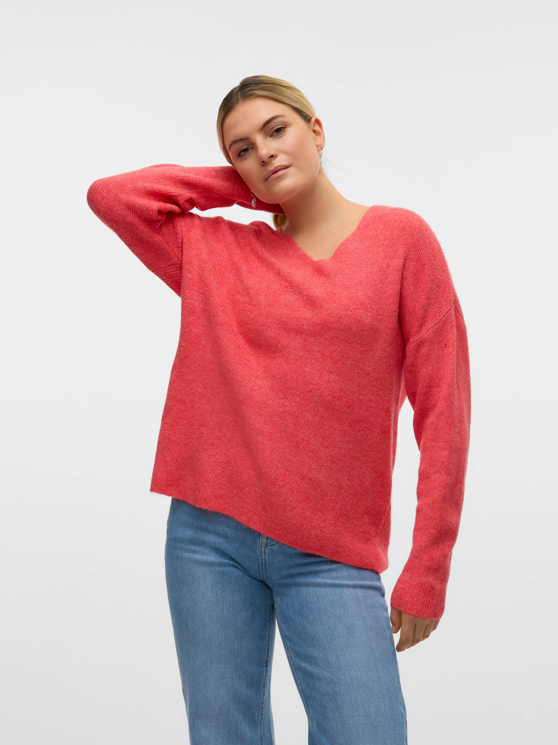 Vero Moda V-Ausschnitt-Pullover »VMCREWLEFILE LS V-NECK BLOUSE NOOS« von Vero Moda