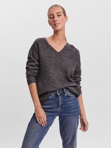 Vero Moda V-Ausschnitt-Pullover »VMCREWLEFILE LS V-NECK BLOUSE NOOS« von Vero Moda