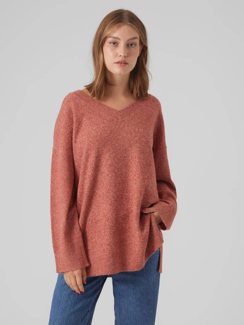 Vero Moda V-Ausschnitt-Pullover »VMDOFFY LS LONG V-NECK PULLOVER GA BOO« von Vero Moda