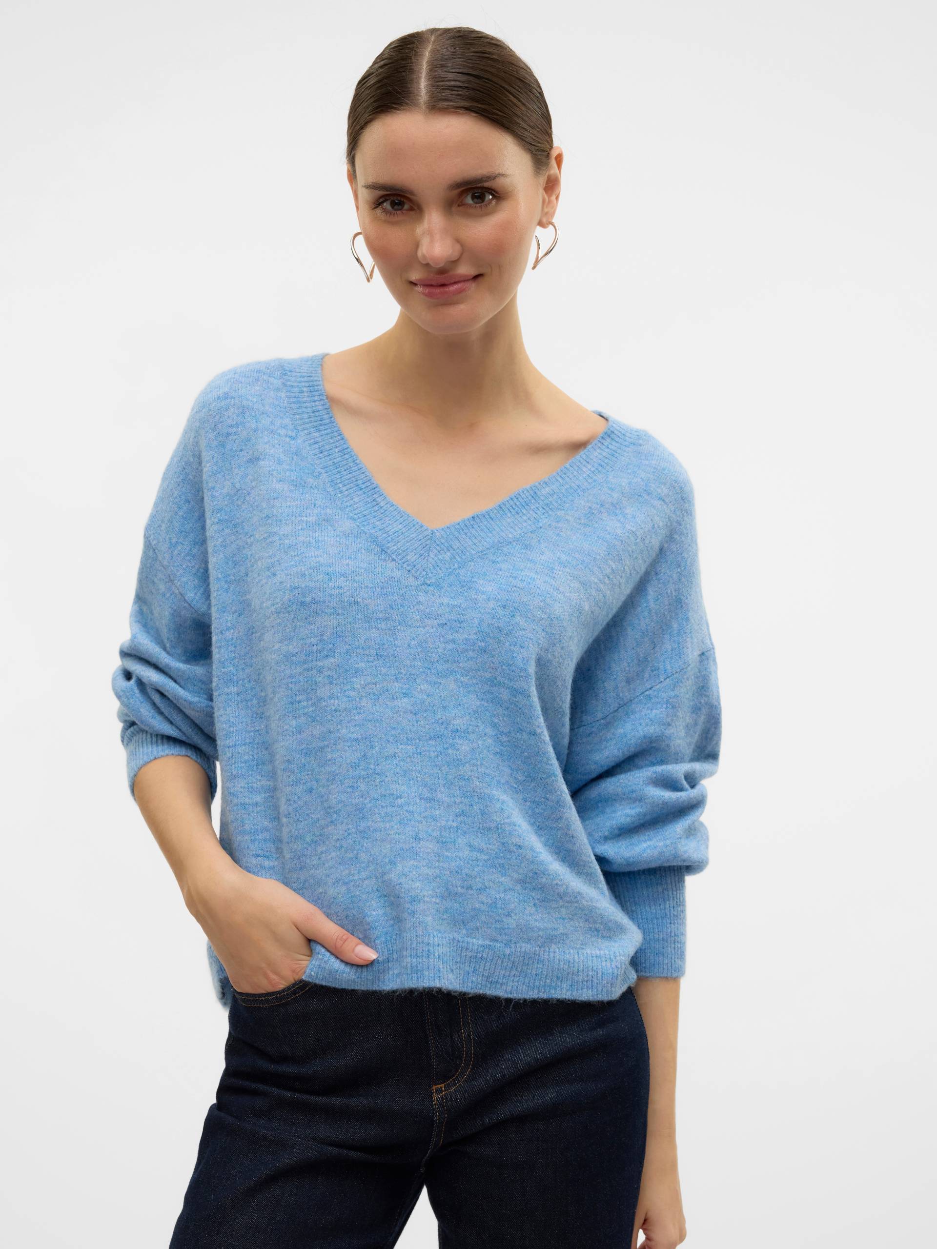 Vero Moda V-Ausschnitt-Pullover »VMJUPITER LS V-NECK PULLOVER BF« von Vero Moda