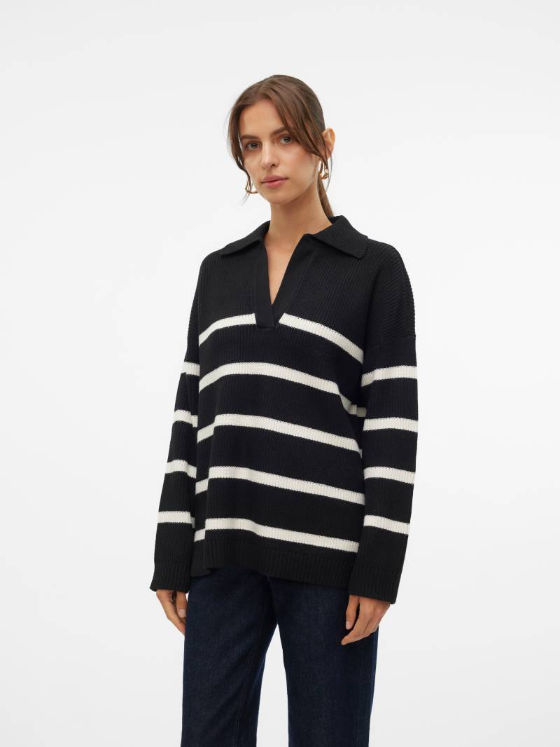 Vero Moda V-Ausschnitt-Pullover »VMLUNA LS V-NECK LONG PULLOVER GA BOO« von Vero Moda