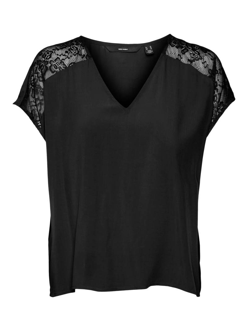 Vero Moda V-Shirt »VMRUSK LACE V-NECK SS TOP WVN GA« von Vero Moda