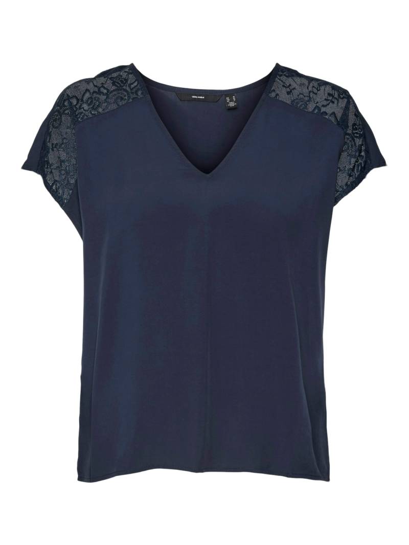 Vero Moda V-Shirt »VMRUSK LACE V-NECK SS TOP WVN GA« von Vero Moda