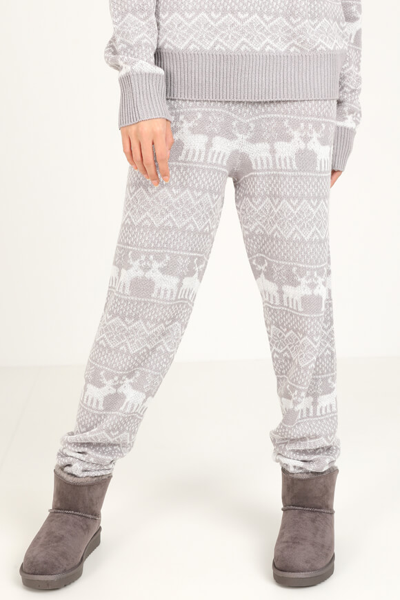 Vero Moda Weihnachts-Strickhose | Silver Scone | Damen  | L von Vero Moda