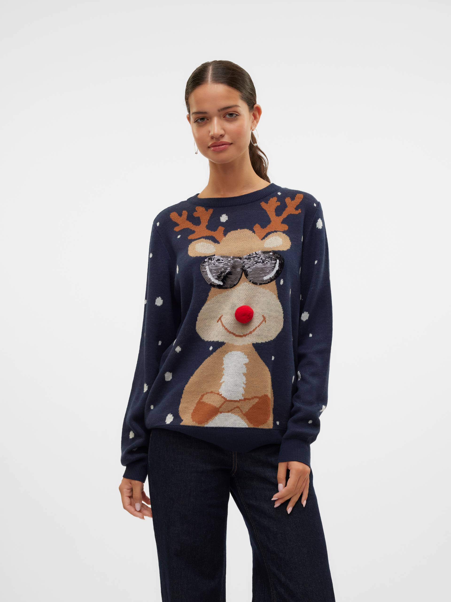 Vero Moda Weihnachtspullover »VMNEWTINSEL LS O-NECK BLOUSE XMAS« von Vero Moda