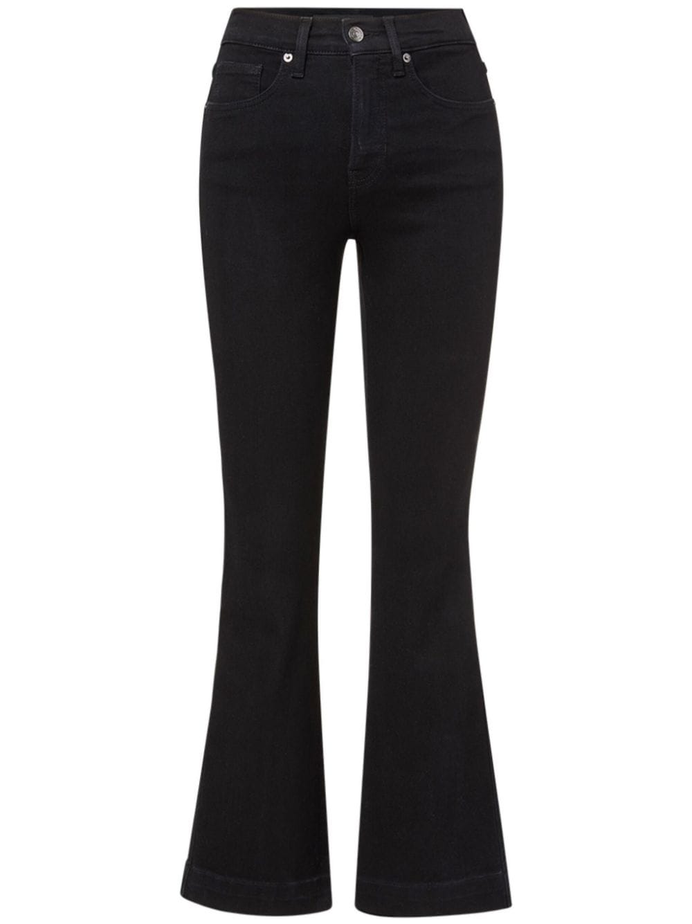 Veronica Beard Carson high-rise flared jeans - Black von Veronica Beard