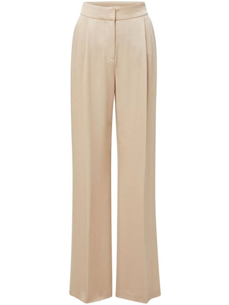 Veronica Beard Robinne pleated straight-leg trousers - Neutrals von Veronica Beard