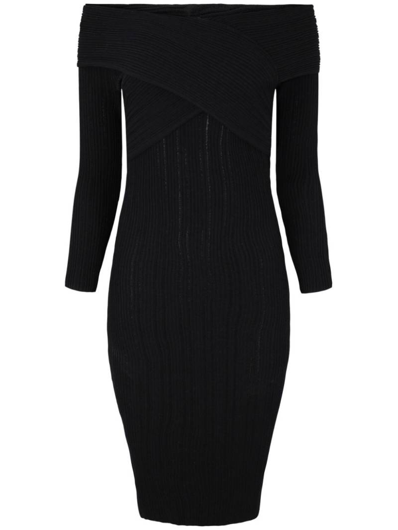 Veronica Beard Soraya off-shoulder midi dress - Black von Veronica Beard