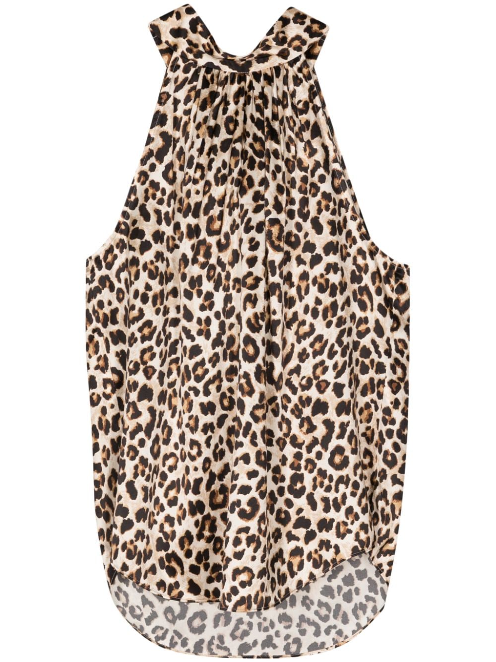 Veronica Beard Tanisha animal-print halterneck top - Brown von Veronica Beard