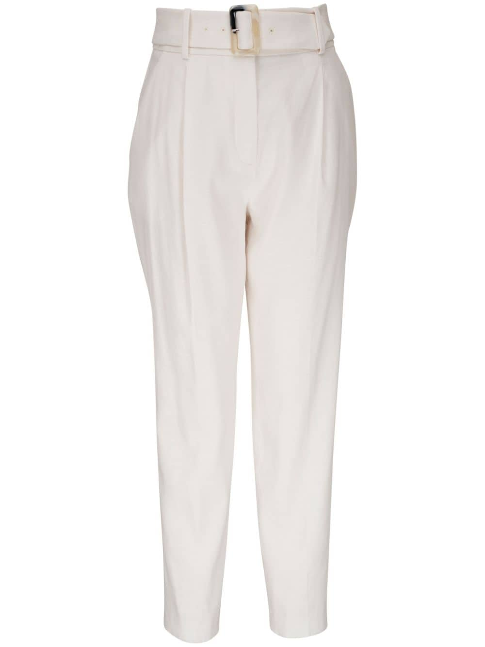 Veronica Beard belted tapered trousers - White von Veronica Beard