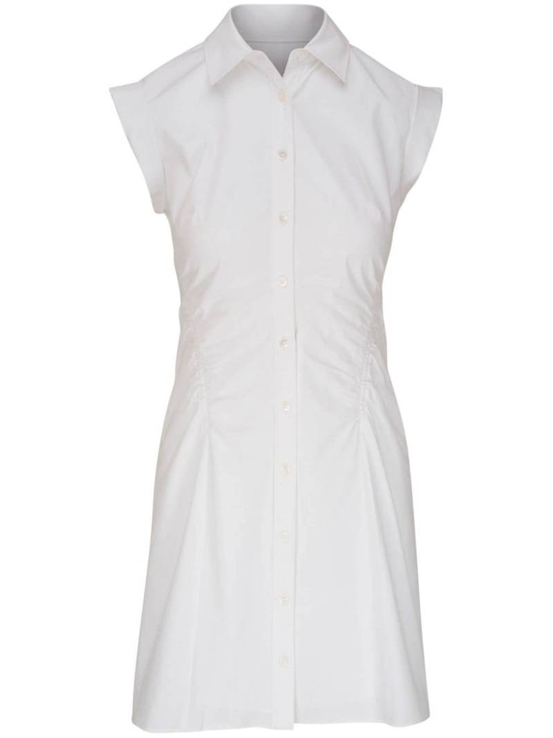 Veronica Beard cap-sleeve gathered shirtdress - White von Veronica Beard