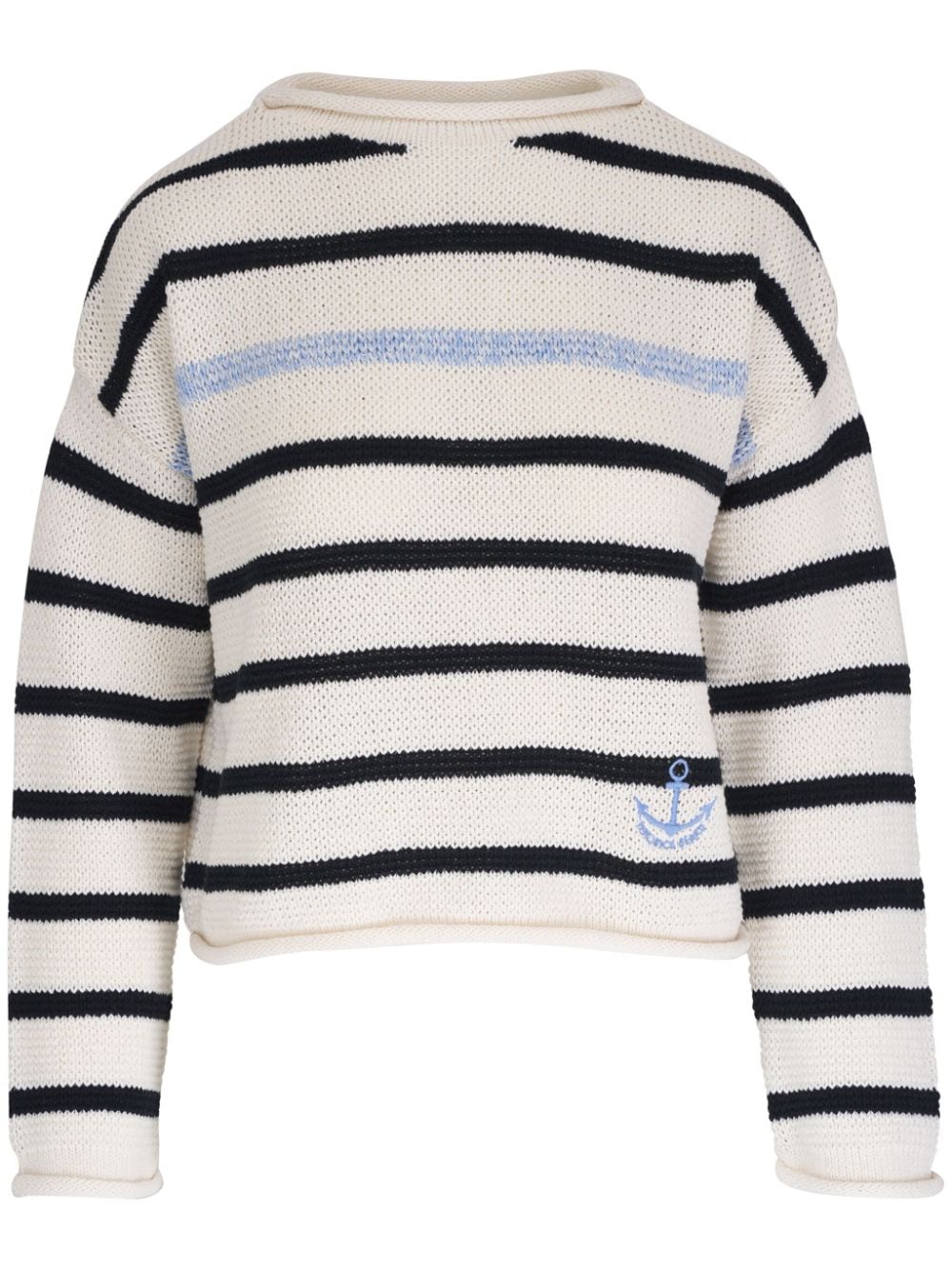 Veronica Beard embroidered-logo striped jumper - Neutrals von Veronica Beard