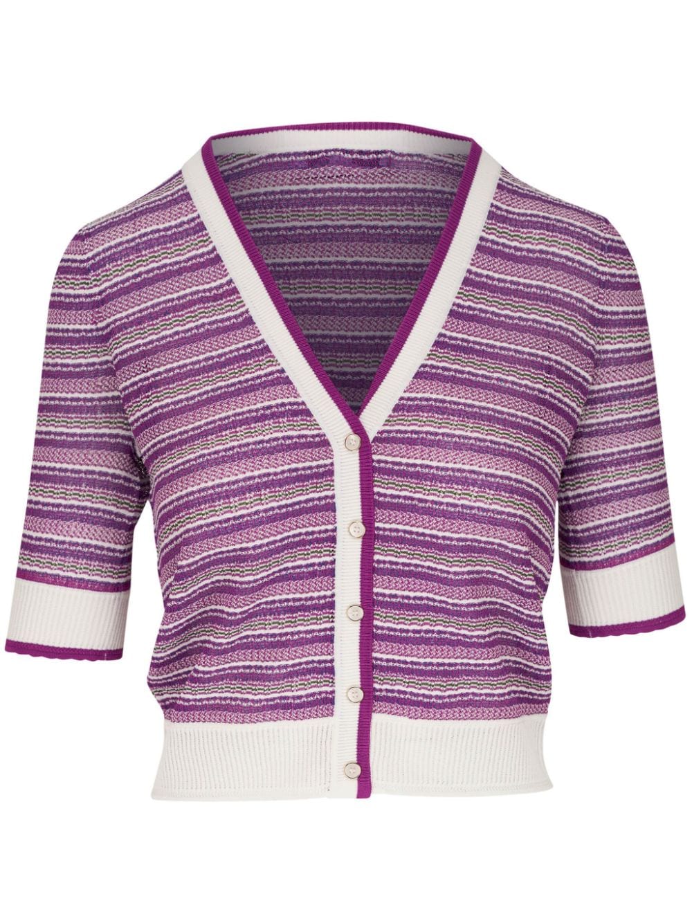 Veronica Beard half-length sleeves striped cardigan - Pink von Veronica Beard