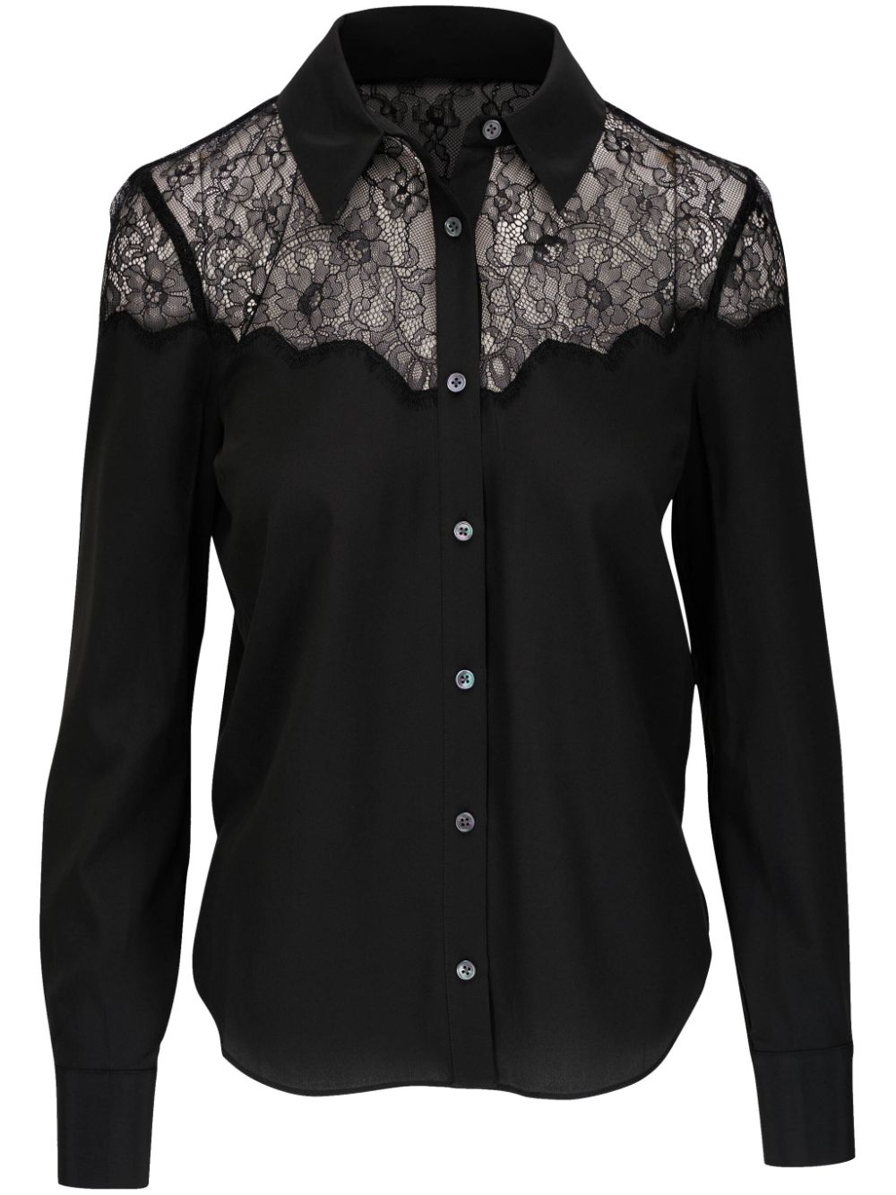 Veronica Beard lace-pattern silk shirt - Black von Veronica Beard