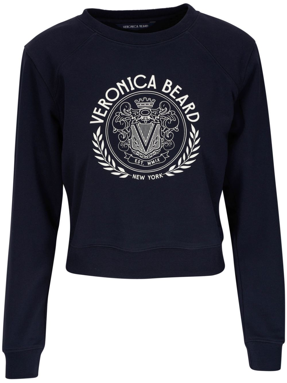 Veronica Beard logo-print cotton-blend sweatshirt - Blue von Veronica Beard