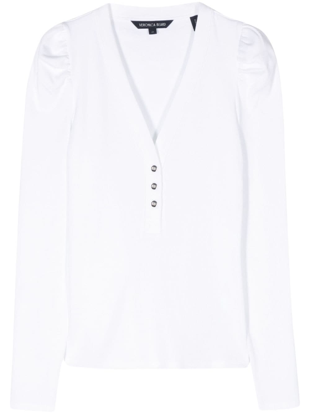 Veronica Beard long puff sleeves top - White von Veronica Beard