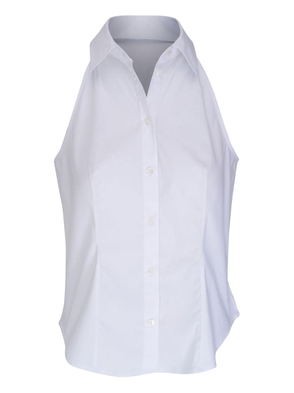 Veronica Beard sleeveless poplin top - White von Veronica Beard