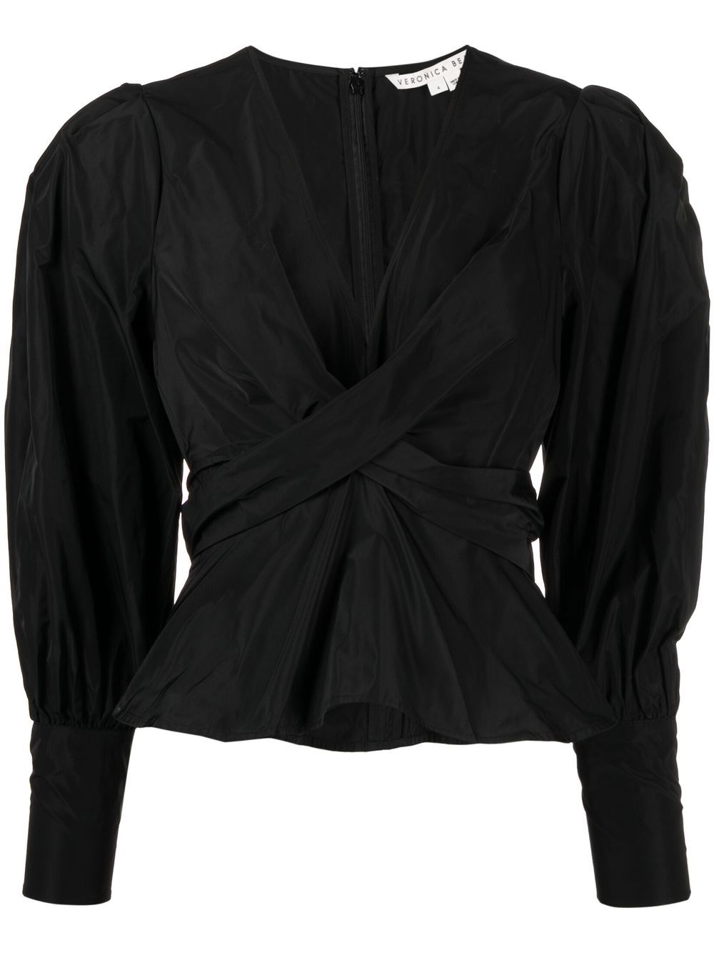 Veronica Beard twist detail V-neck blouse - Black von Veronica Beard