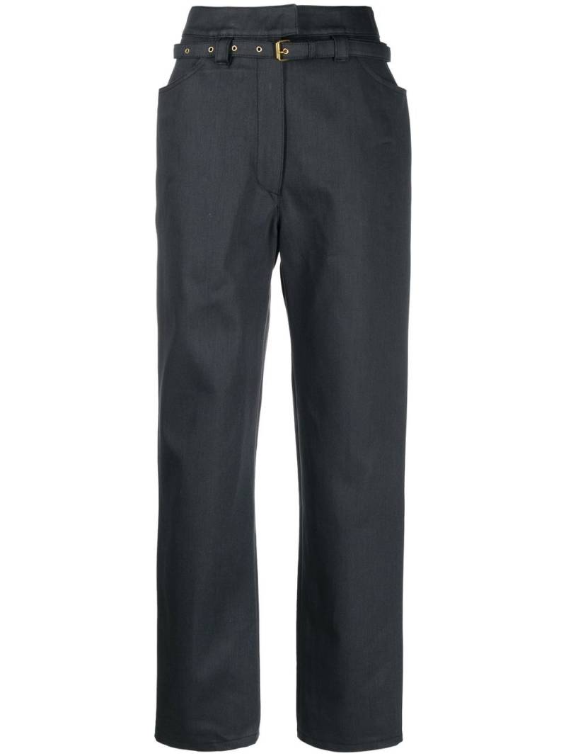 Veronique Leroy belted-waist tailored trousers - Grey von Veronique Leroy