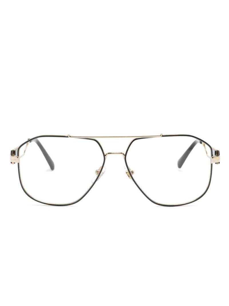 Versace Eyewear Medusa Head pilot-frame glasses - Black von Versace Eyewear