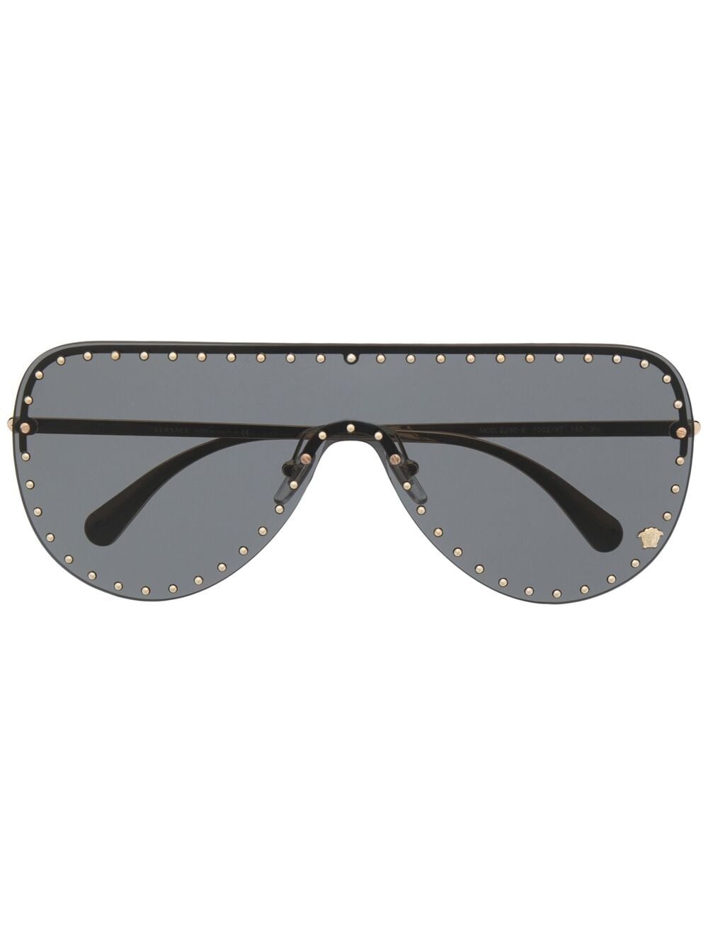 Versace Eyewear Medusa Head shield-frame sunglasses - Black von Versace Eyewear