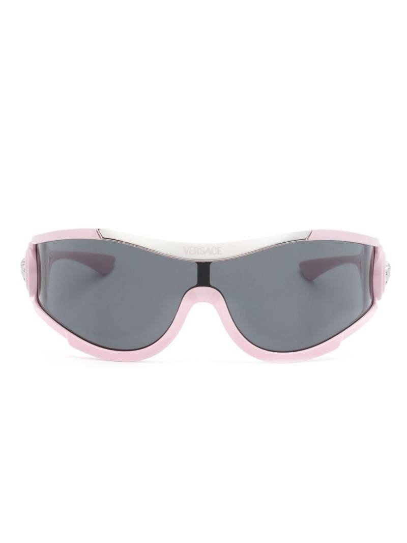 Versace Eyewear Medusa Medallion shield-frame sunglasses - Pink von Versace Eyewear