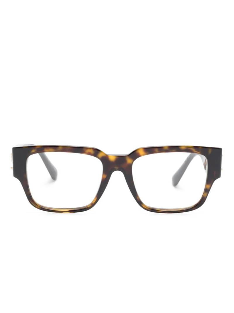 Versace Eyewear Medusa-motif square-frame glasses - Brown von Versace Eyewear