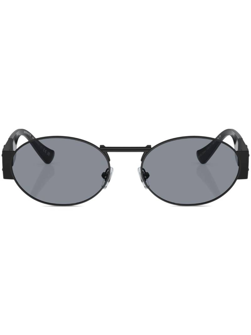 Versace Eyewear Medusa oval-frame sunglasses - Black von Versace Eyewear