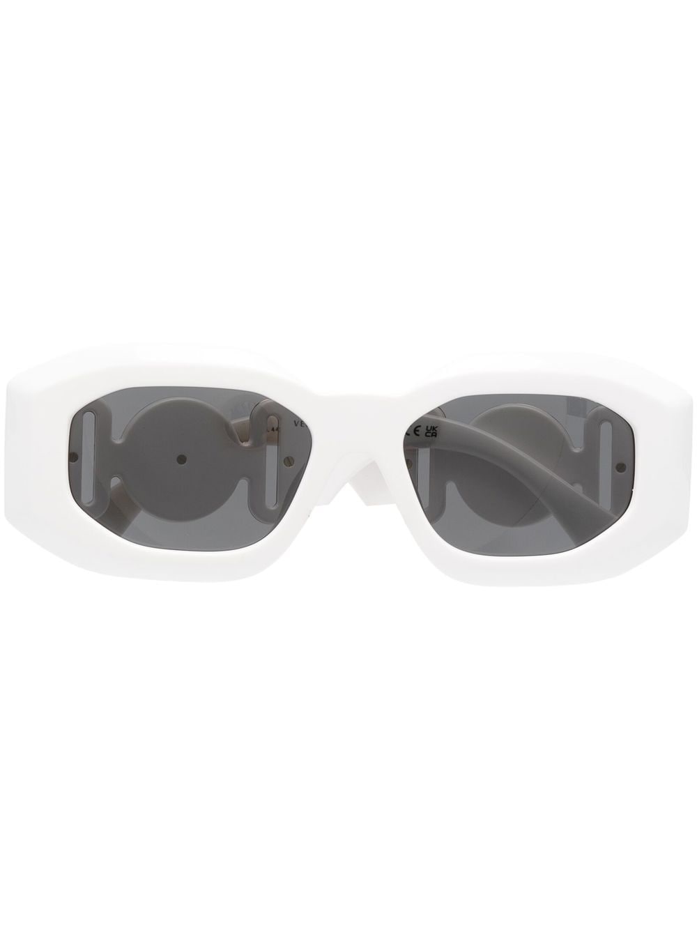 Versace Eyewear Medusa-plaque detail sunglasses - White von Versace Eyewear