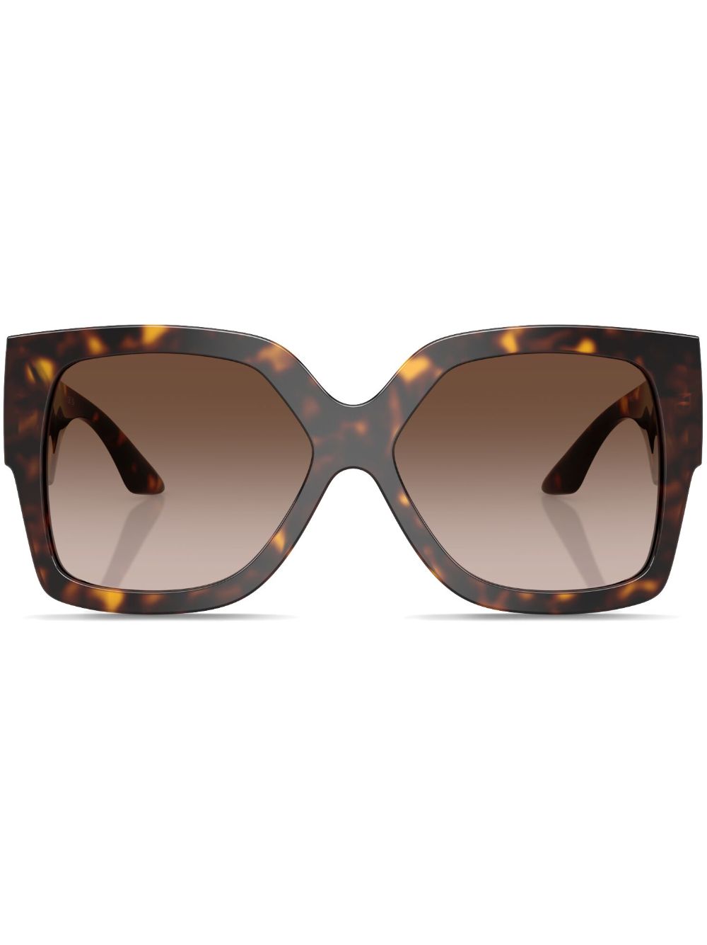 Versace Eyewear Medusa-plaque oversized-frame sunglasses - Brown