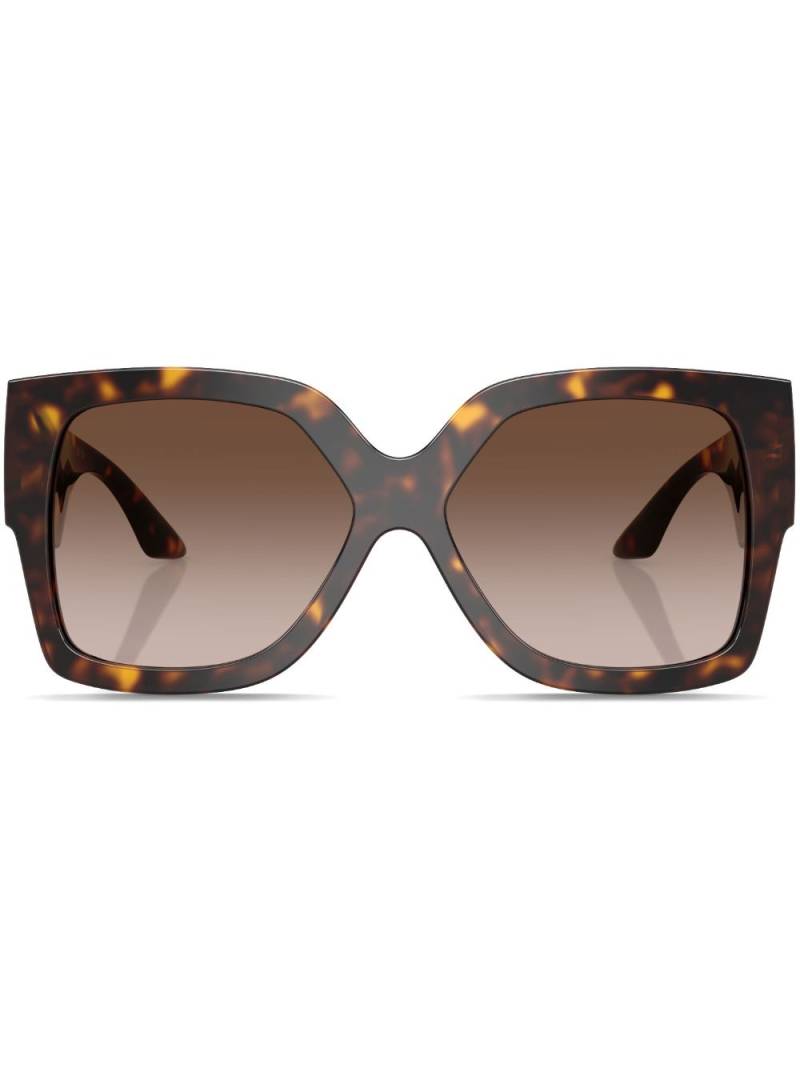 Versace Eyewear Medusa-plaque oversized-frame sunglasses - Brown von Versace Eyewear