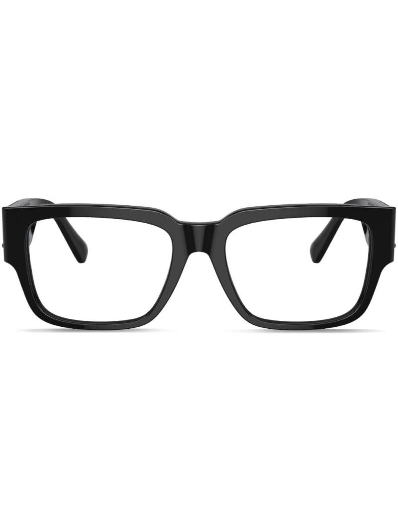 Versace Eyewear Medusa rectangle-frame glasses - Black von Versace Eyewear