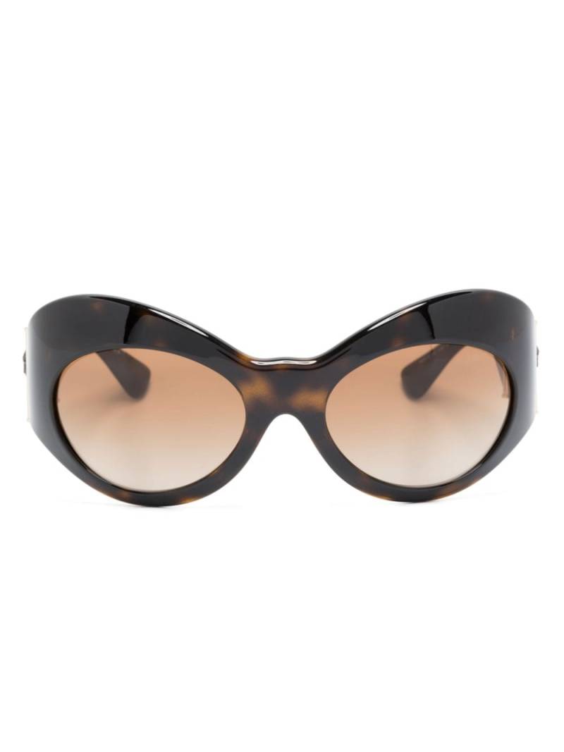 Versace Eyewear Medusa shield-frame sunglasses - Brown von Versace Eyewear