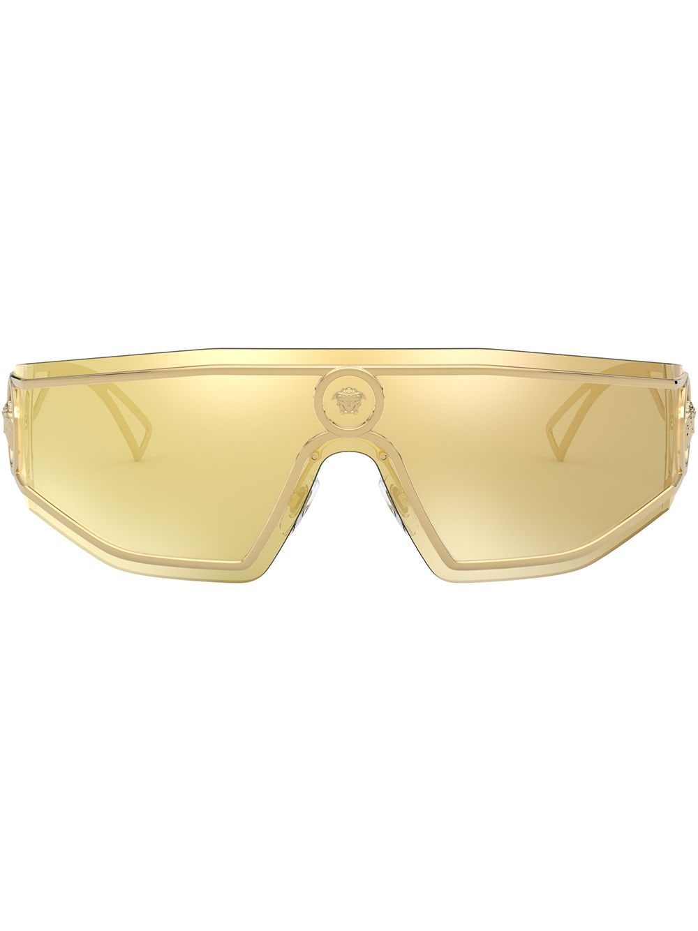 Versace Eyewear V-Powerful shield sunglasses - Gold von Versace Eyewear