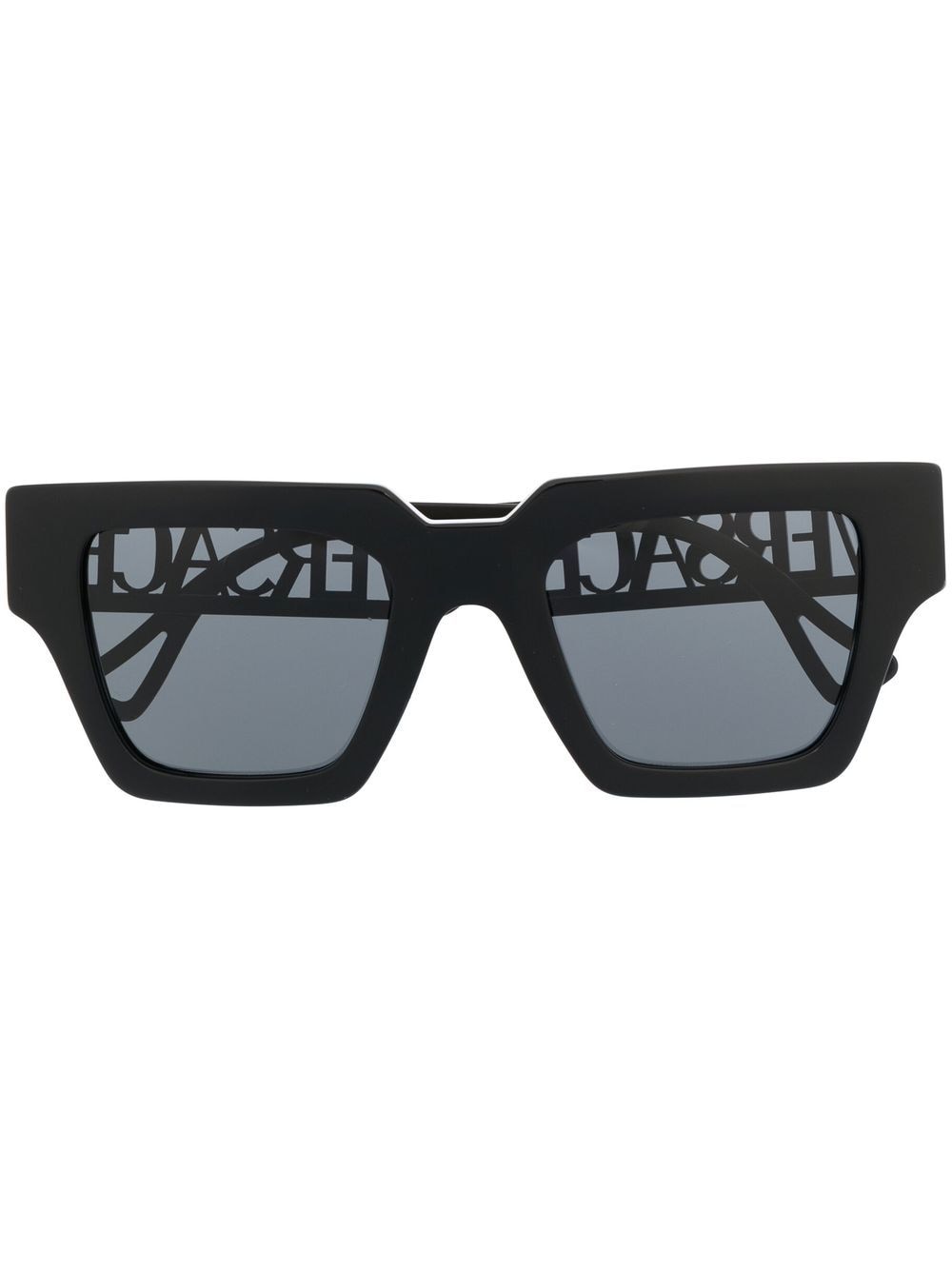 Versace Eyewear logo-arm square-frame sunglasses - Black von Versace Eyewear