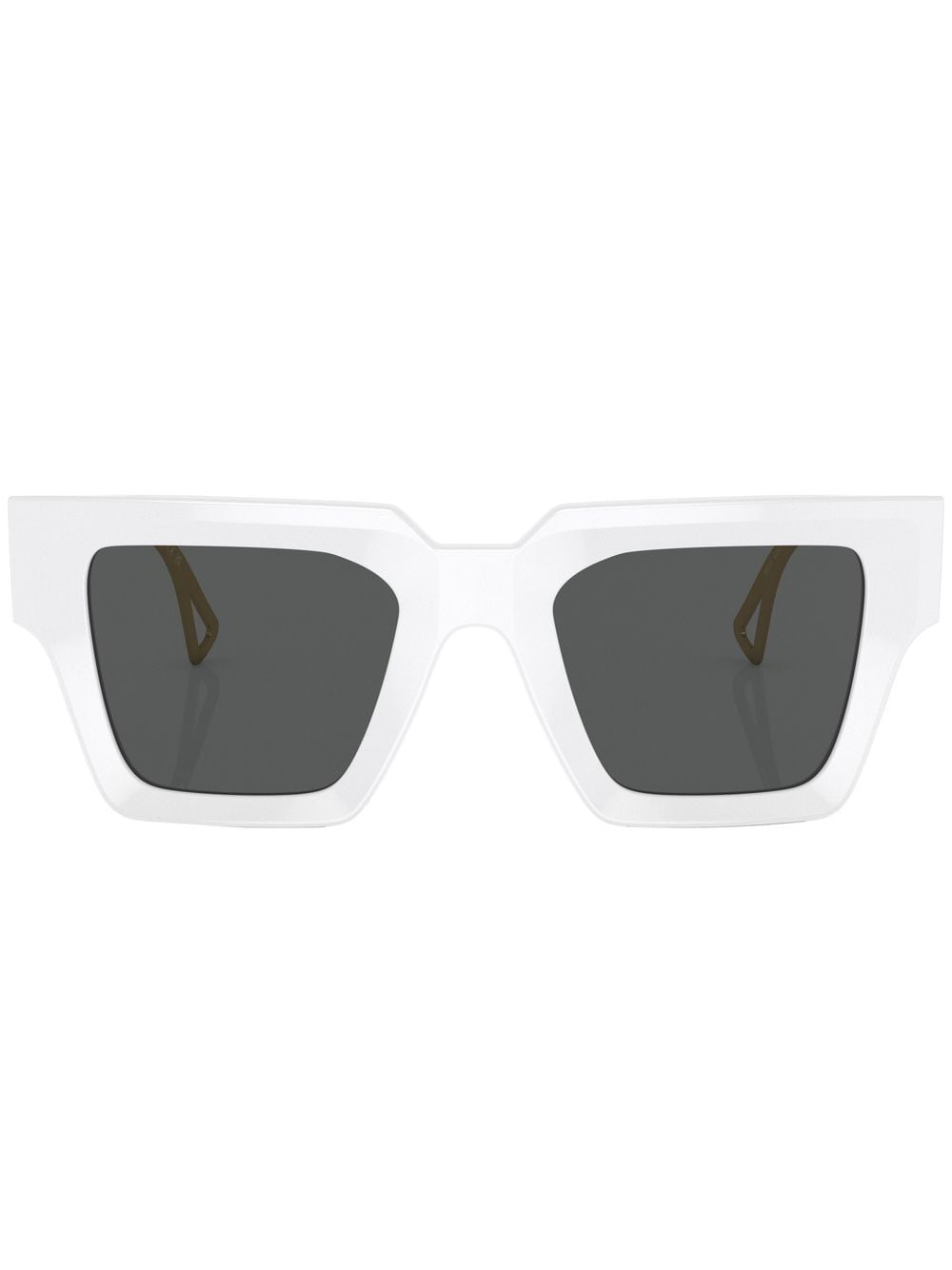 Versace Eyewear logo-embossed square-frame sunglasses - White von Versace Eyewear