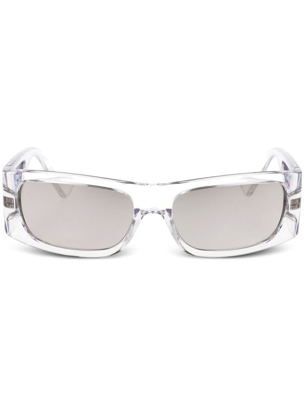 Versace Eyewear logo-plaque sunglasses - White von Versace Eyewear