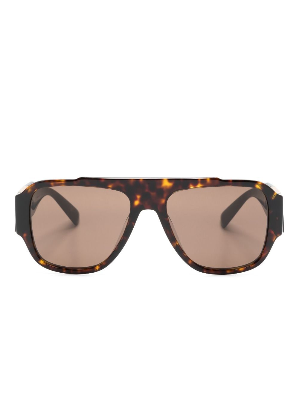 Versace Eyewear oversize frame sunglasses - Brown von Versace Eyewear