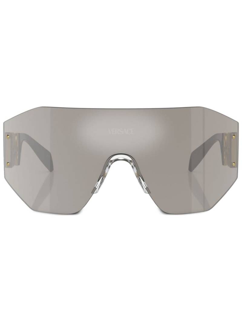 Versace Eyewear oversized shield-frame sunglasses - Grey von Versace Eyewear