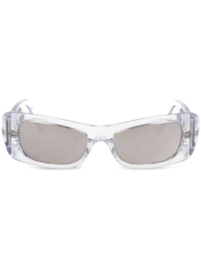 Versace Eyewear rectangle-frame sunglasses - Neutrals von Versace Eyewear