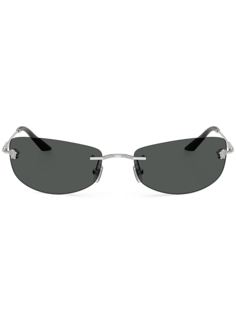 Versace Eyewear rectangle-frame sunglasses - Silver von Versace Eyewear