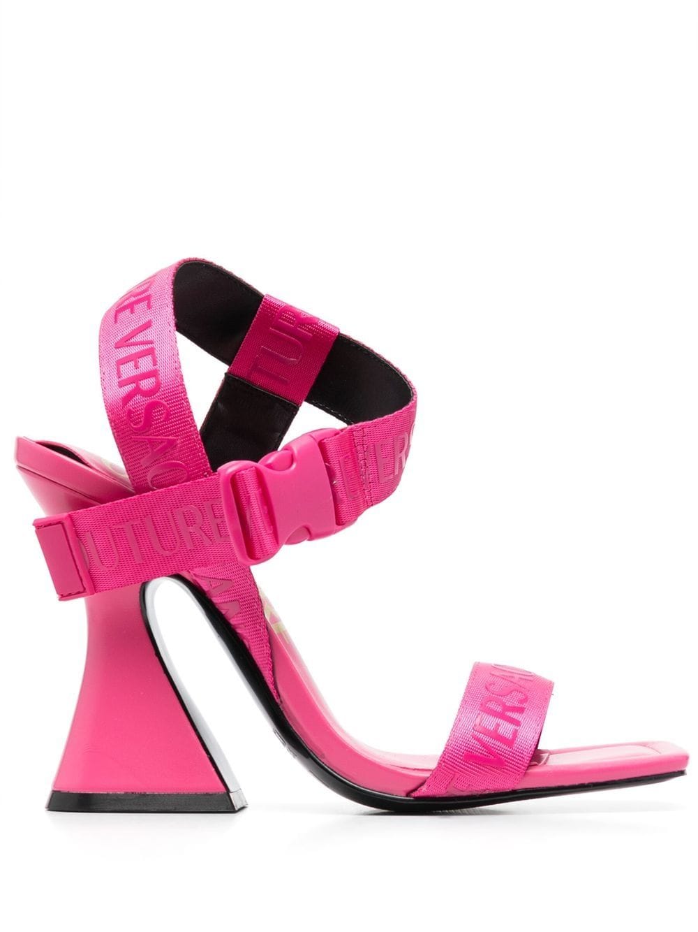 Versace Jeans Couture 110mm logo-print sandals - Pink von Versace Jeans Couture