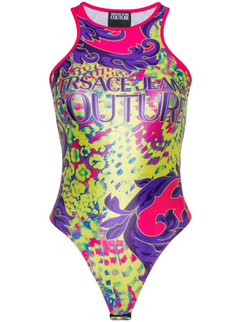 Versace Jeans Couture Animalier-print bodysuit - Pink von Versace Jeans Couture