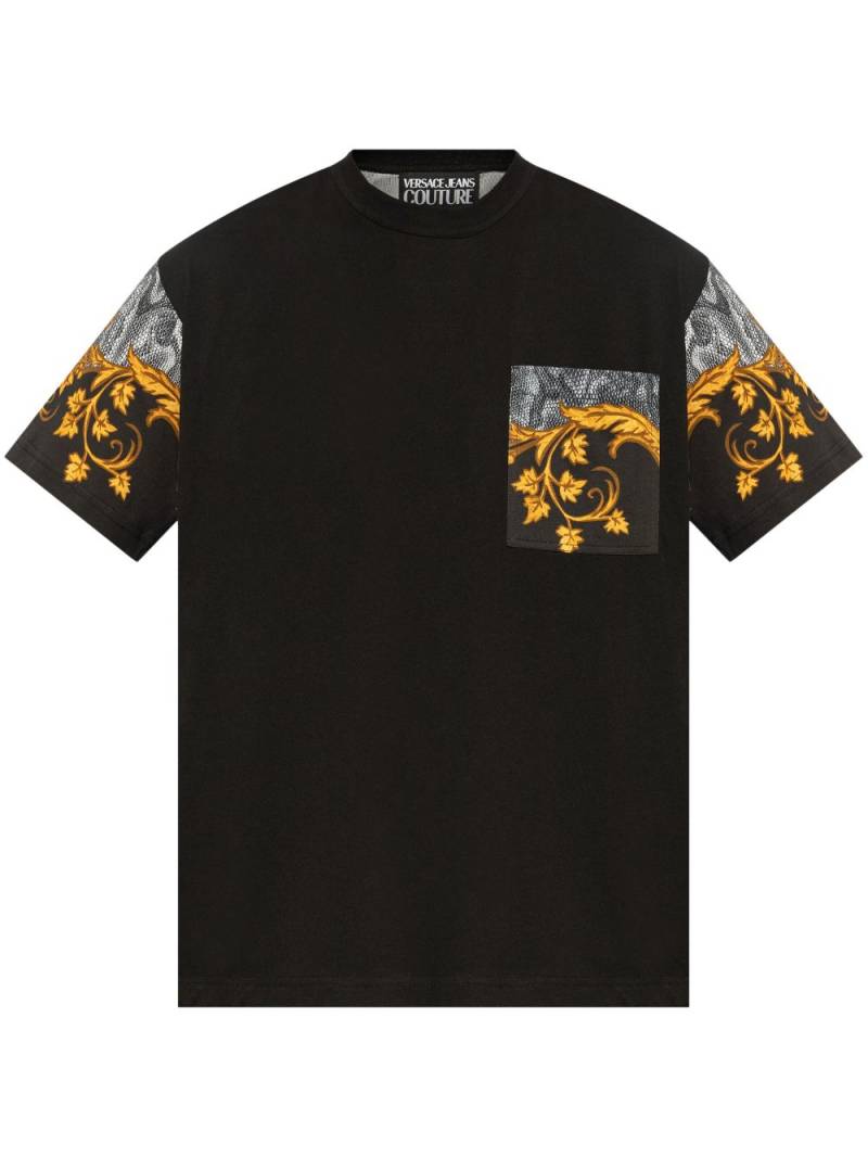 Versace Jeans Couture Barocco T-shirt - Black von Versace Jeans Couture