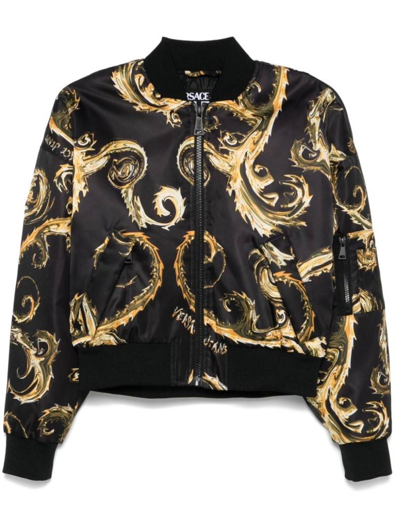 Versace Jeans Couture Barocco bomber jacet - Black von Versace Jeans Couture