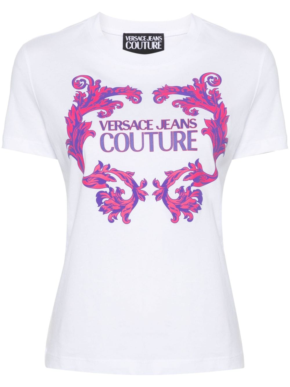 Versace Jeans Couture Barocco logo-print cotton T-shirt - White von Versace Jeans Couture