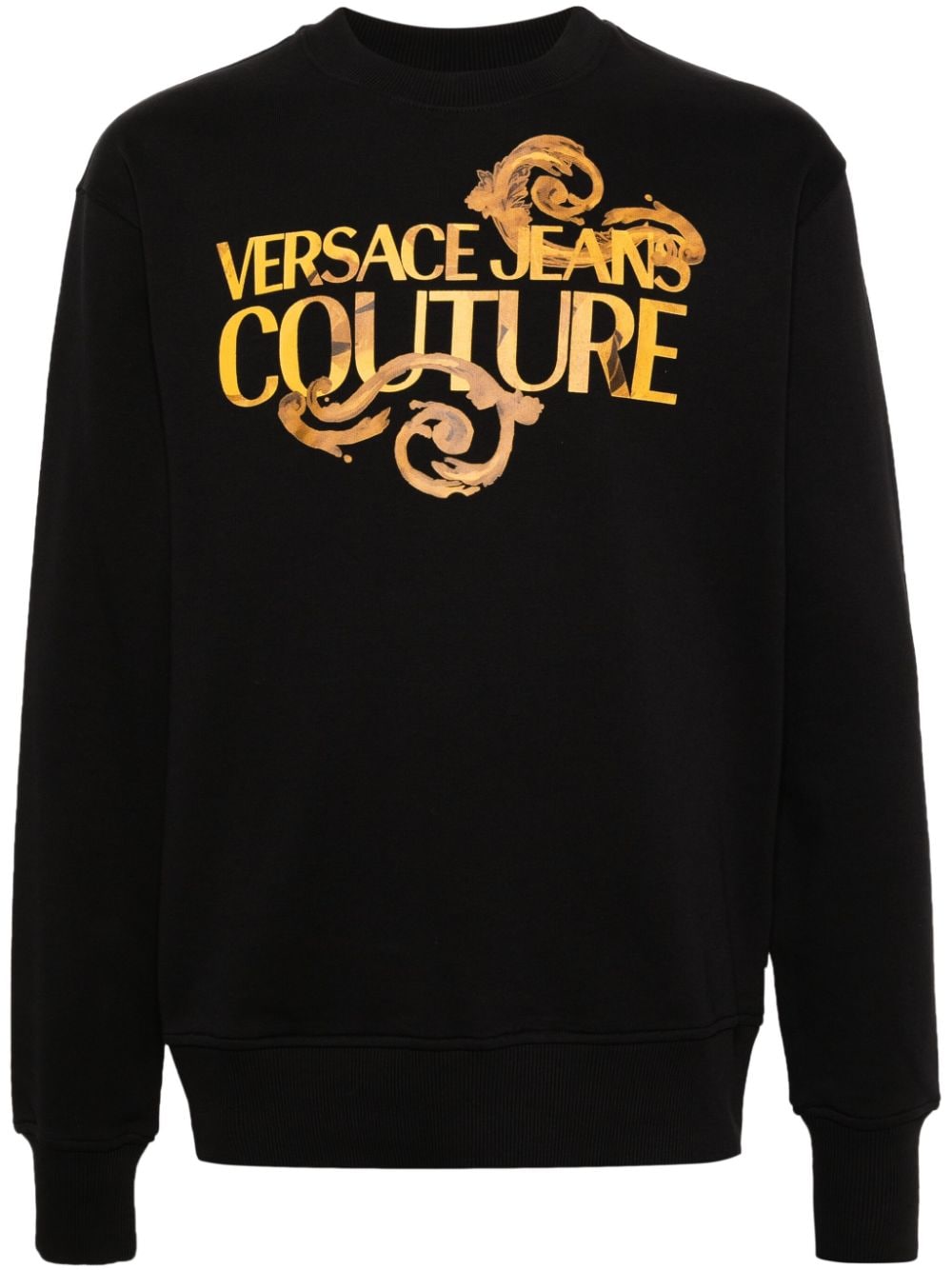 Versace Jeans Couture Barocco logo-print sweatshirt - Black von Versace Jeans Couture