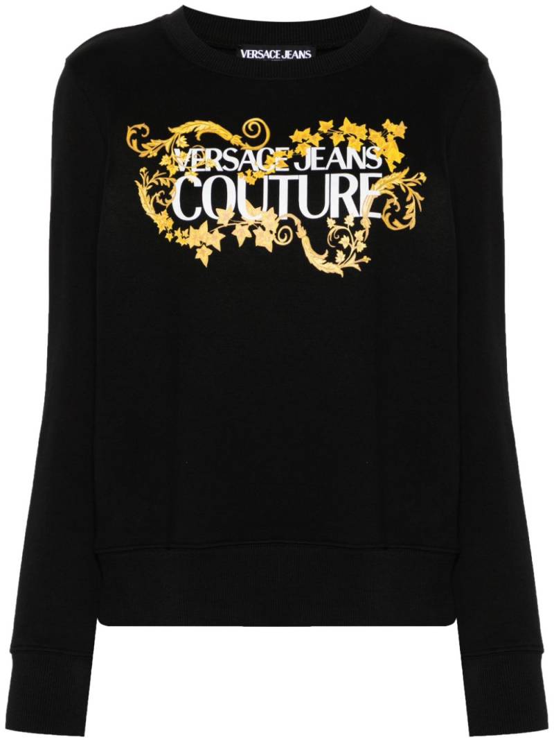 Versace Jeans Couture Barocco logo-print sweatshirt - Black von Versace Jeans Couture