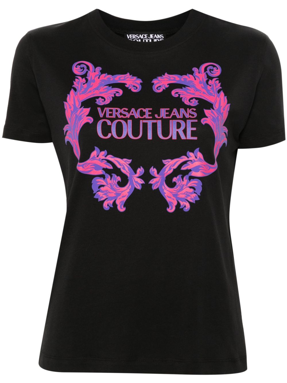 Versace Jeans Couture Barocco-print T-shirt - Black von Versace Jeans Couture