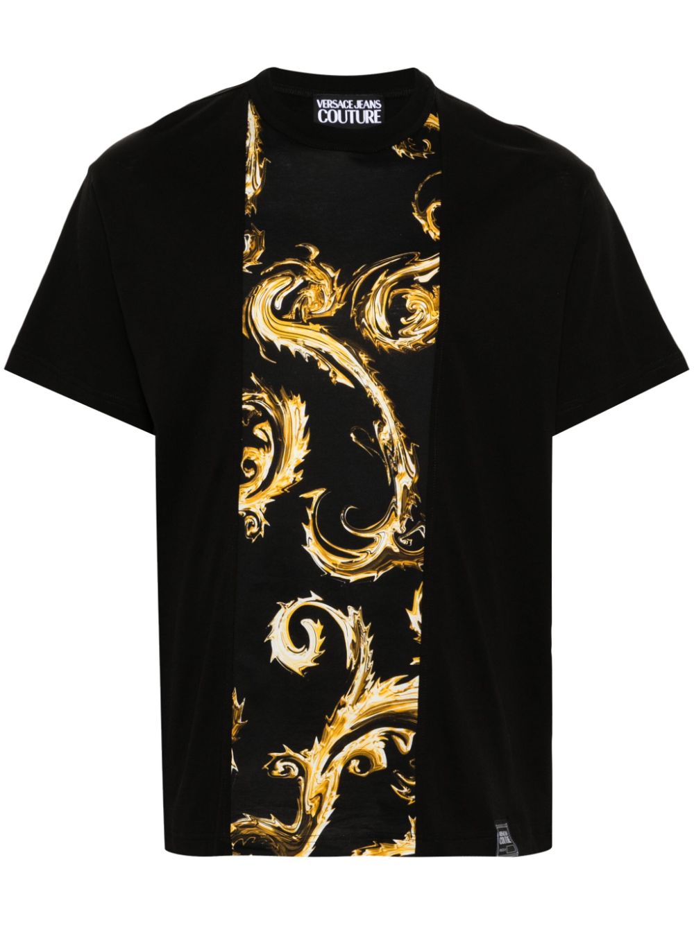 Versace Jeans Couture Barocco-print cotton T-shirt - Black von Versace Jeans Couture